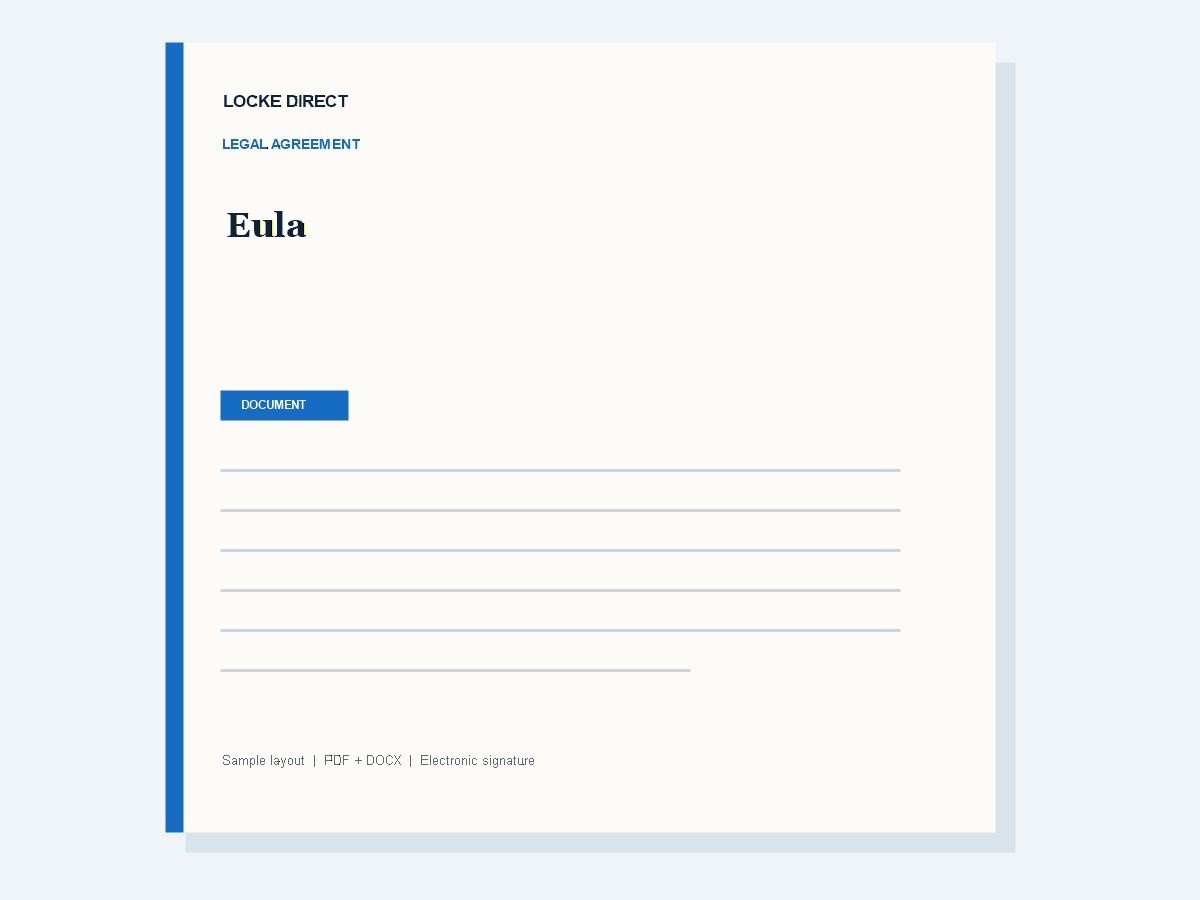 End-User License Agreement (EULA) document preview