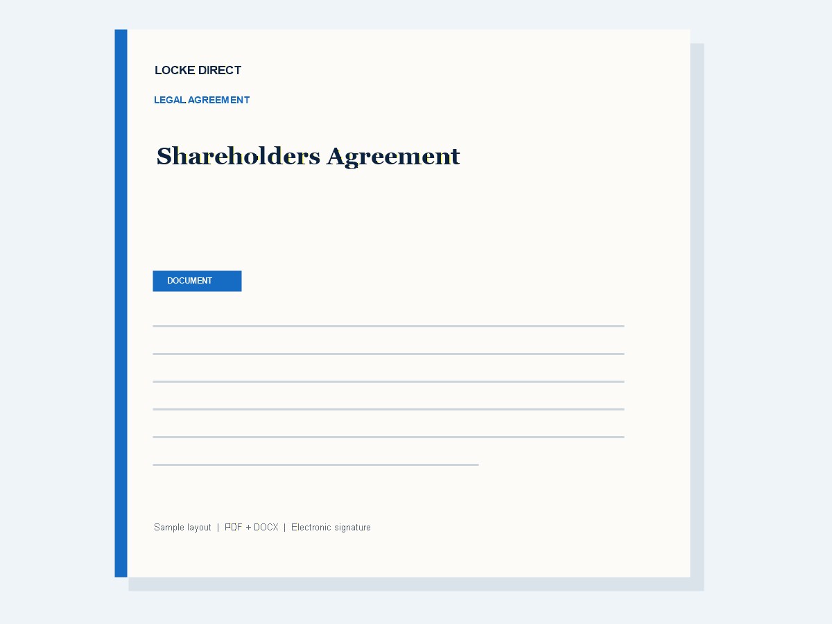 Shareholders Agreement document preview