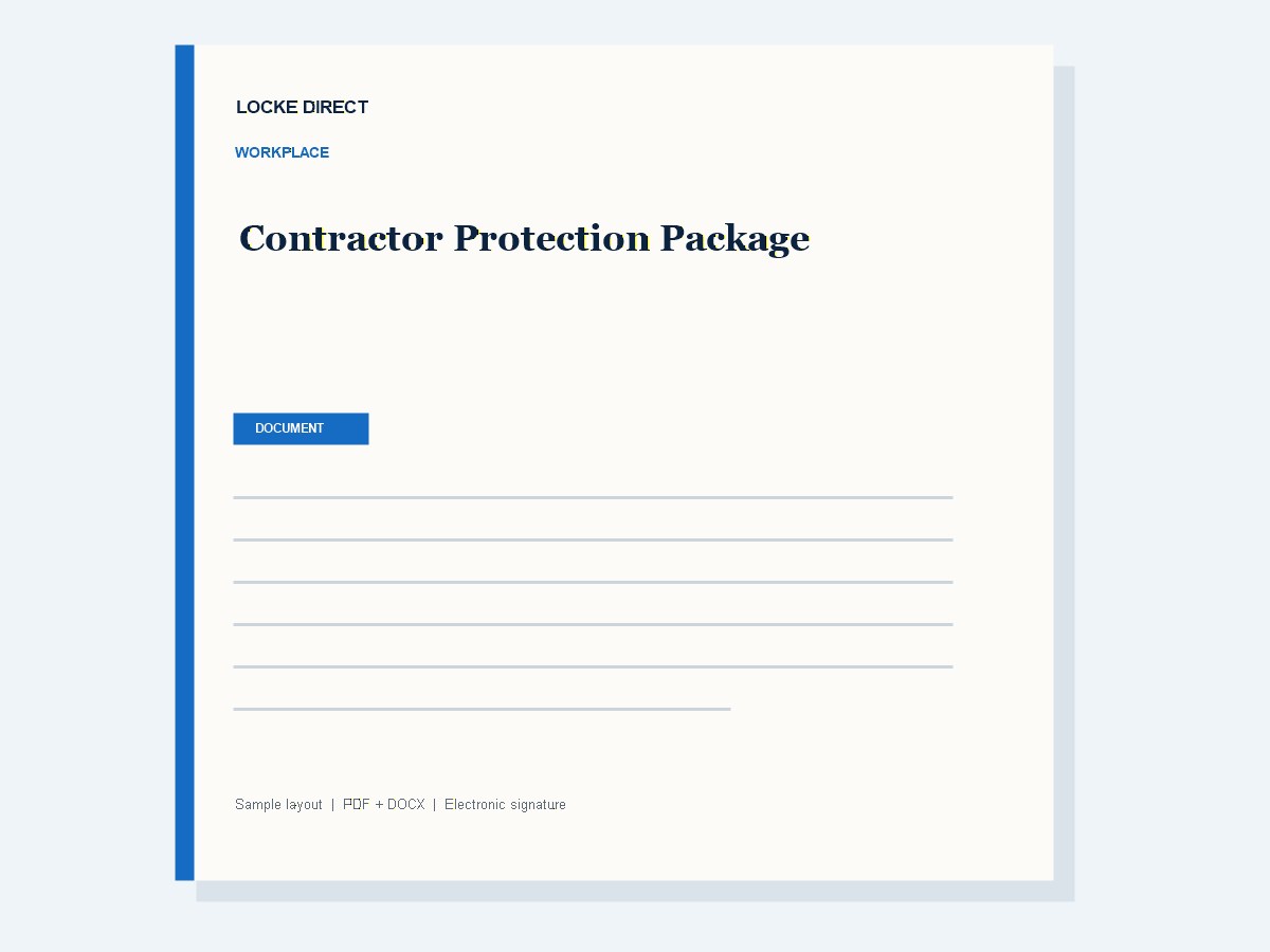 Contractor Protection Package document preview