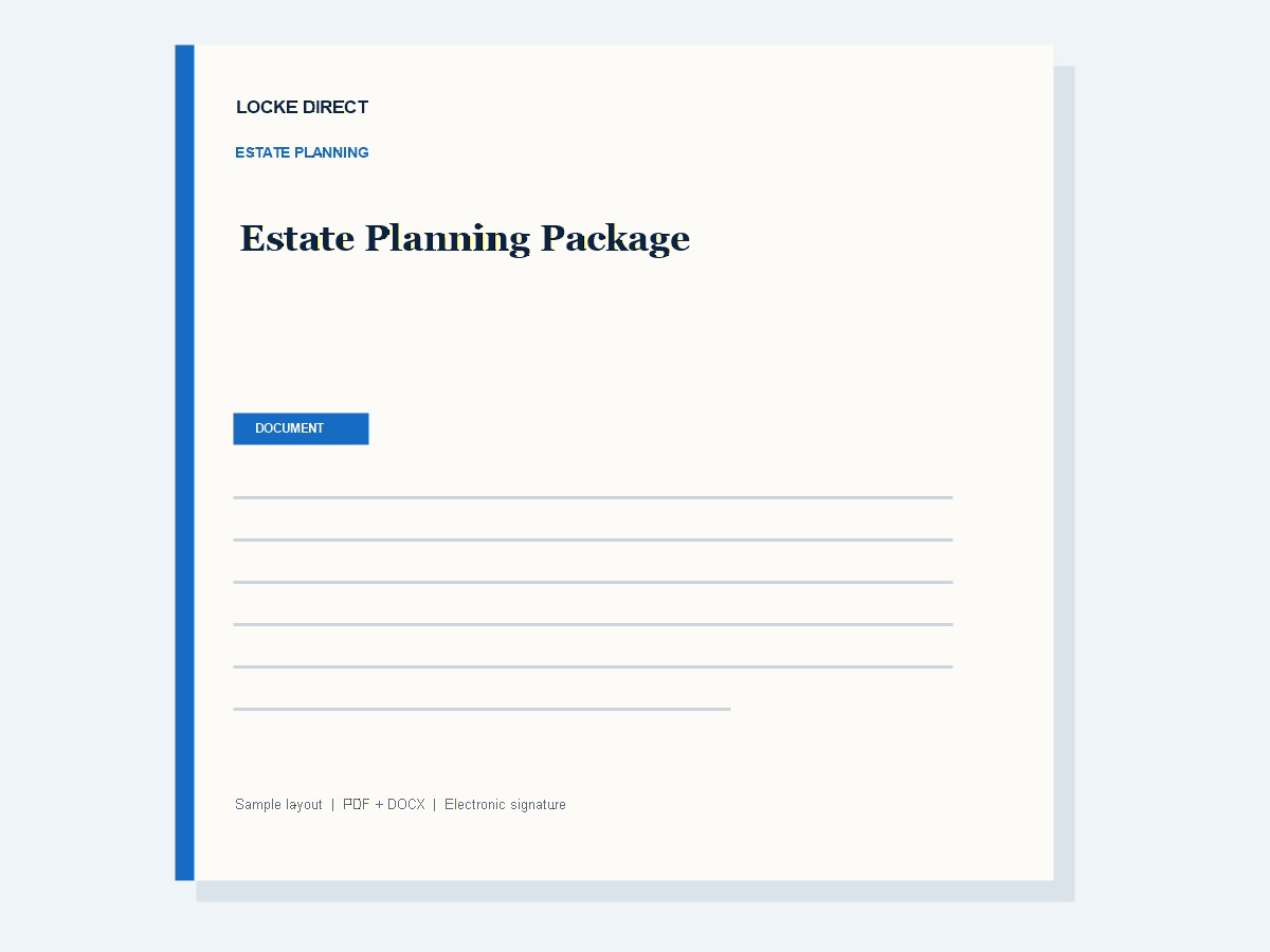 Estate Planning Package document preview