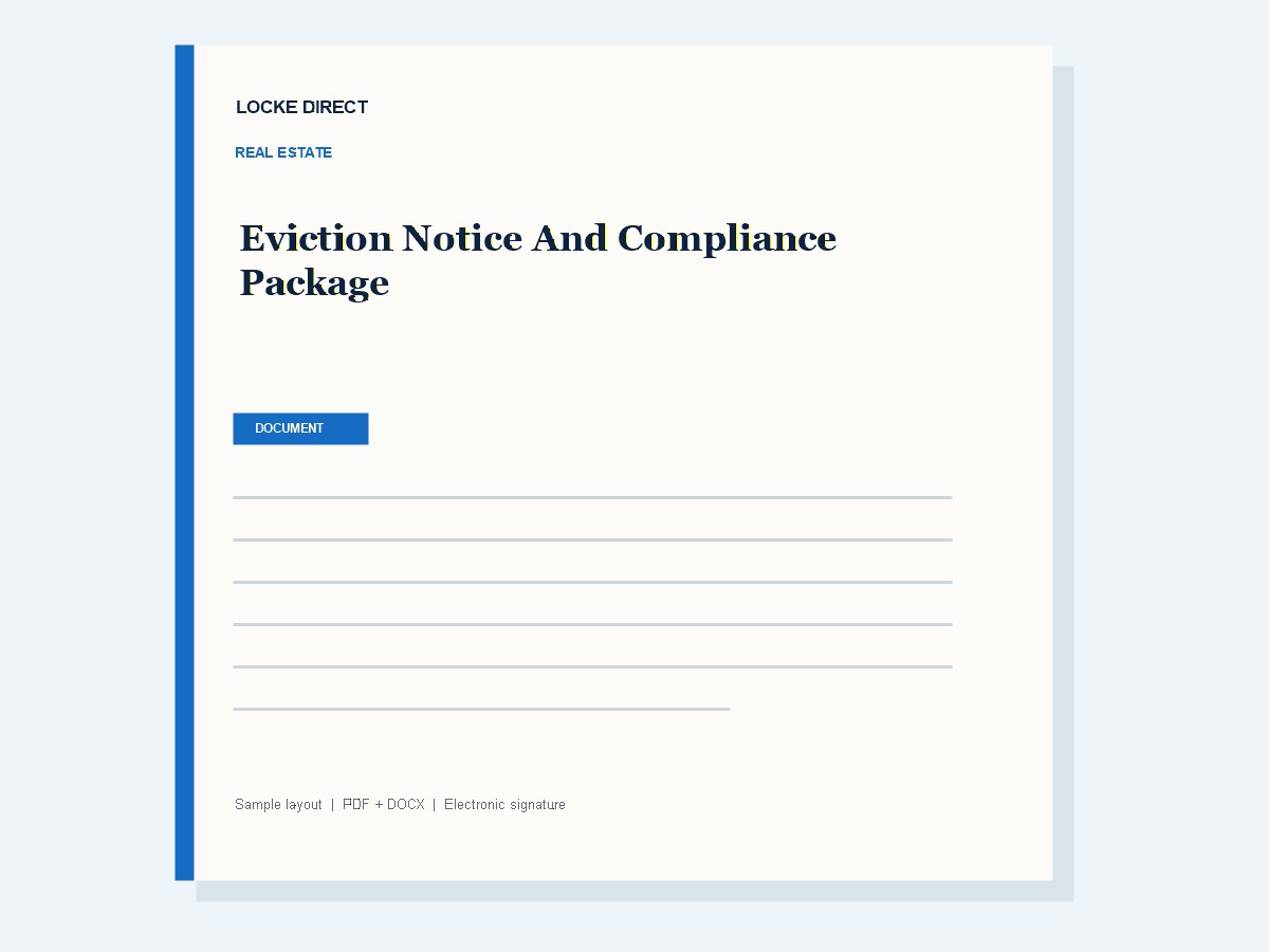 Eviction Notice and Compliance Package document preview