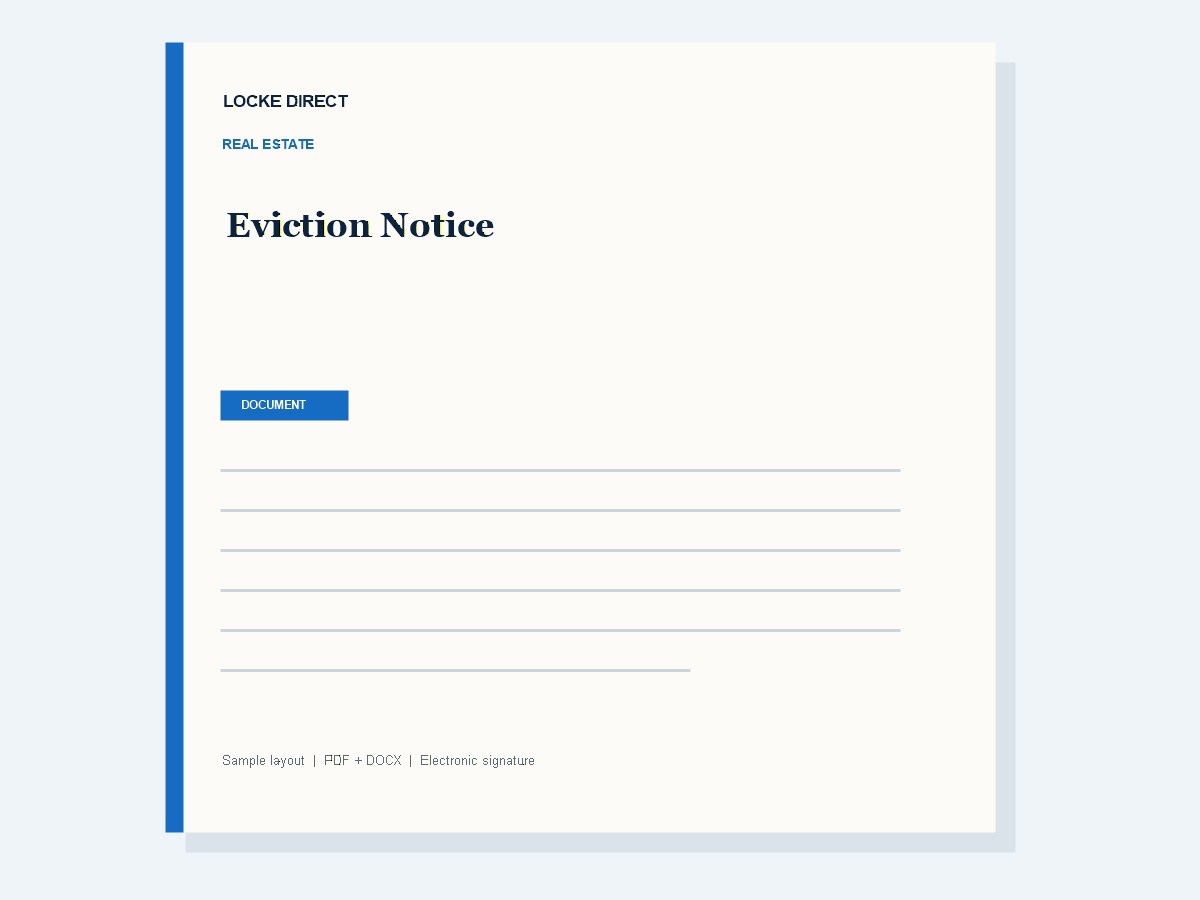 Eviction Notice / Notice to Quit document preview