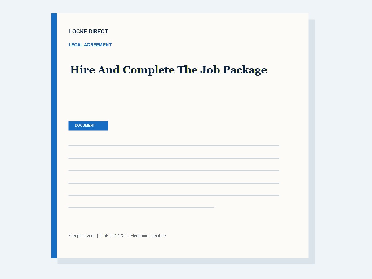 Hire and Complete the Job Package document preview