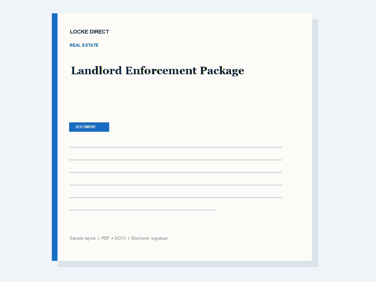Landlord Enforcement Package document preview