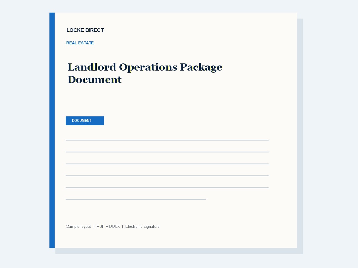 Landlord Operations Package document preview