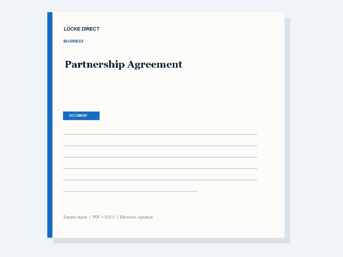 Partnership Agreement document preview