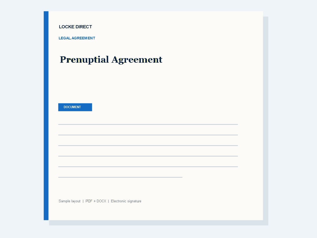 Prenuptial Agreement document preview