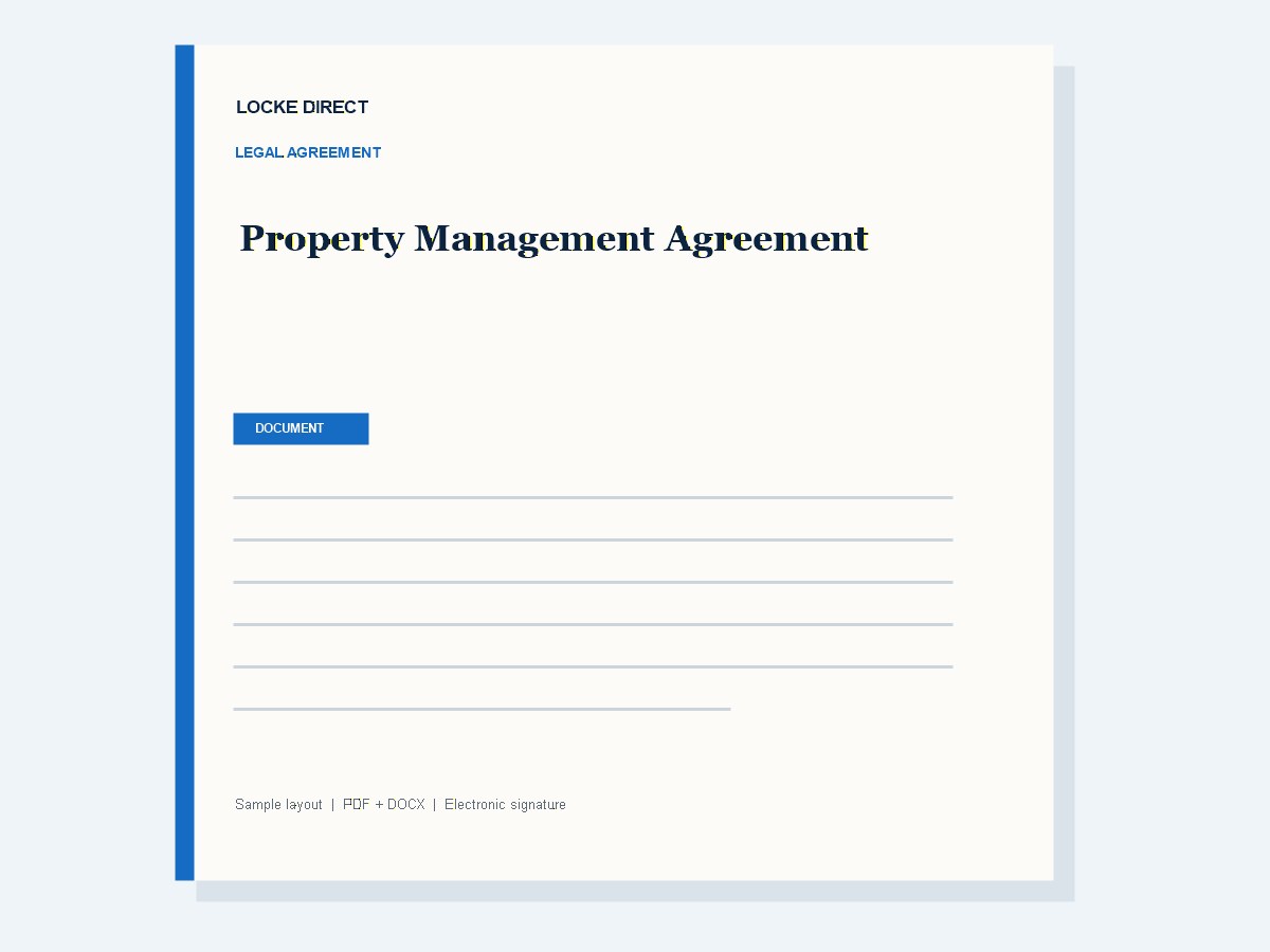 Property Management Agreement document preview